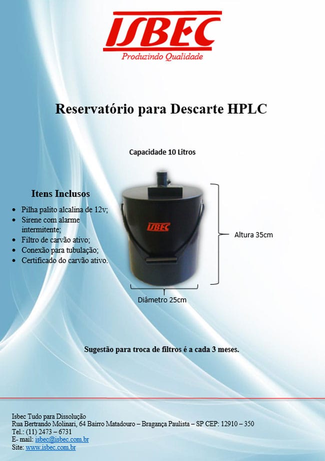 Reservatório para HPLC - Imagem 2